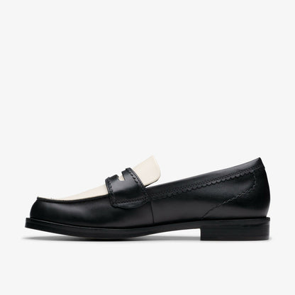 Women Straven Edge Black Combination Leather