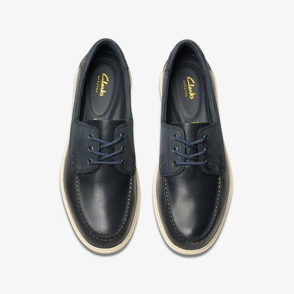 Men Bratton Boat Navy Leather