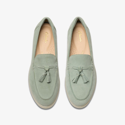 Women Narini Edge Light Green Suede