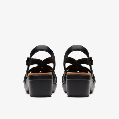 Women Tuleah Cross Black Leather