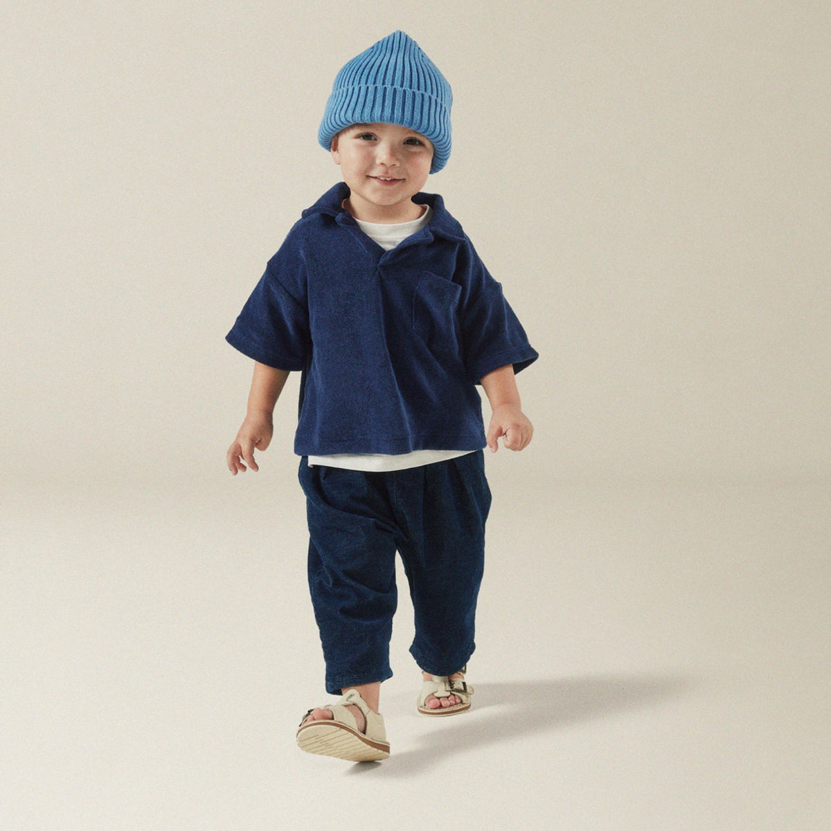Kids Playsun RF Toddler Off White Leather