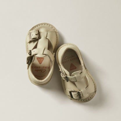 Kids Playsun RF Toddler Off White Leather