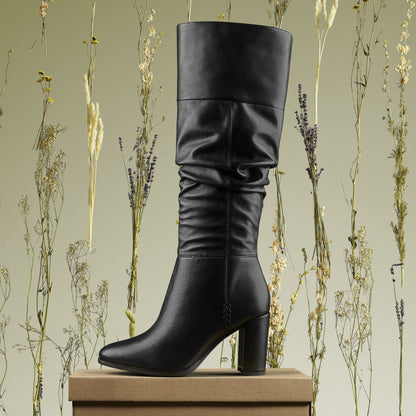 Women Freva 85 Slouch Black Leather