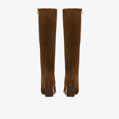 Women Edina Tall Walnut Suede