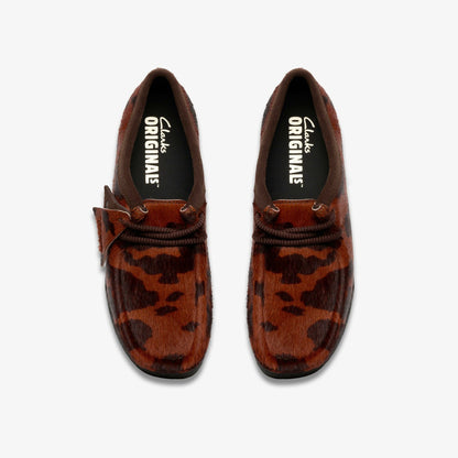Women Wallabee Brown Cow Print
