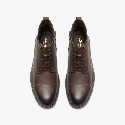 Men Aldwin Cap Brown Leather