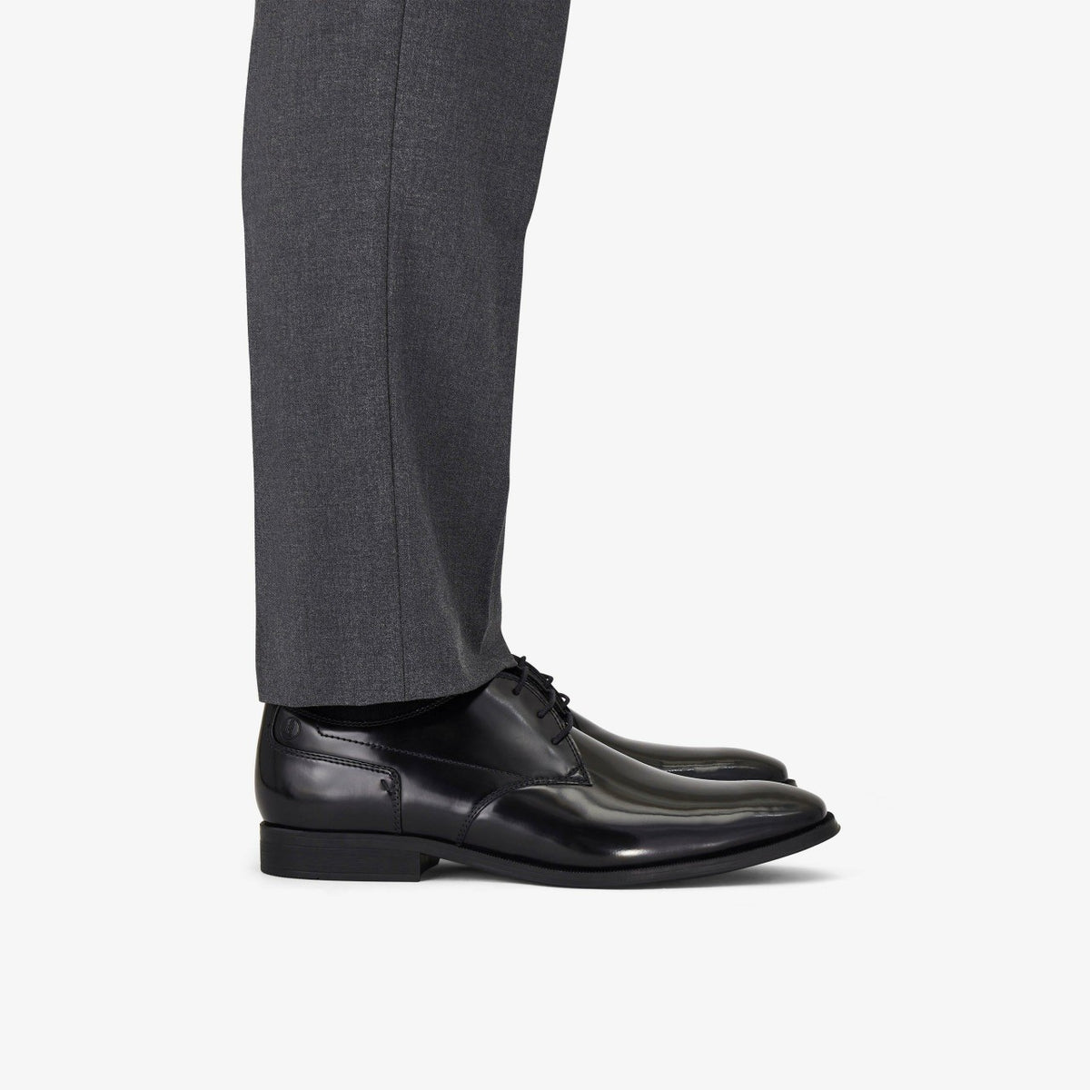 Men Paulton Lace Black Hi Shine Leather