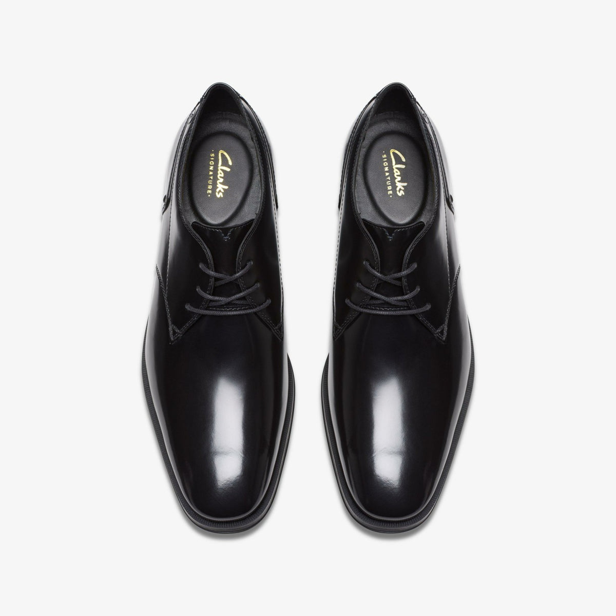 Men Paulton Lace Black Hi Shine Leather