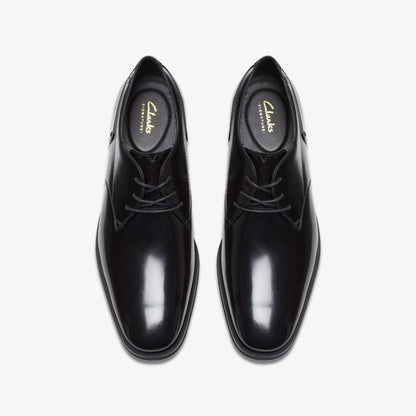 Men Paulton Lace Black Hi Shine Leather