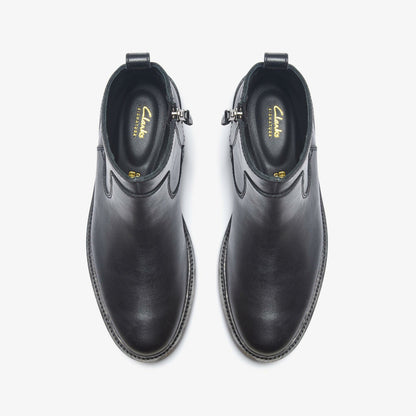 Men Clarkdale Boot Black Leather