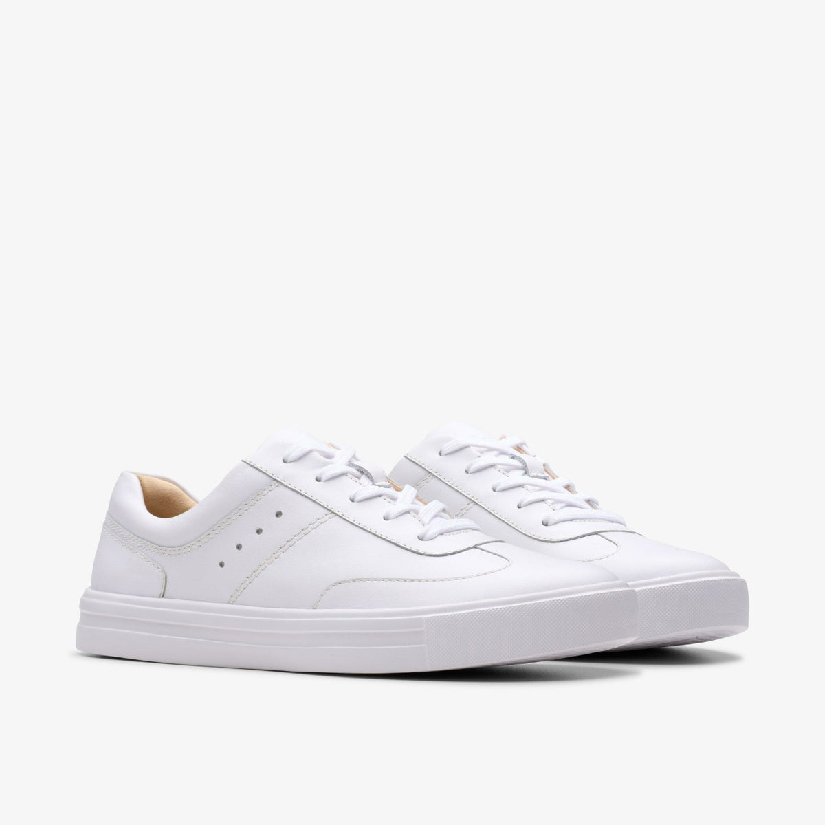 Women Makea Court White Leather