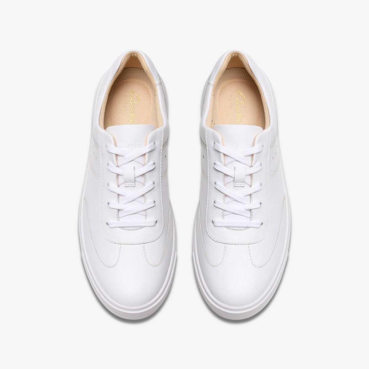 Women Makea Court White Leather