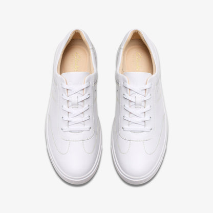 Women Makea Court White Leather