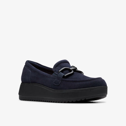 Women Zylah Top Navy Suede