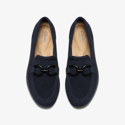 Women Zylah Top Navy Suede