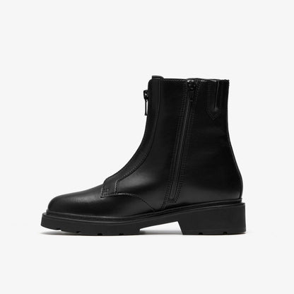 Women Lauryl Zip Black Leather
