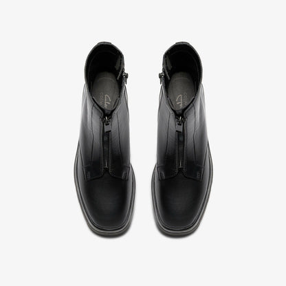Women Lauryl Zip Black Leather