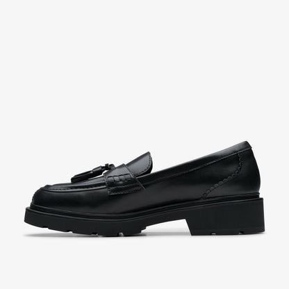 Women Lauryl Tassel Black Leather