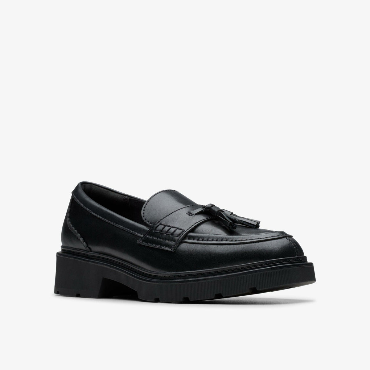 Women Lauryl Tassel Black Leather