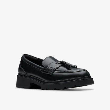 Women Lauryl Tassel Black Leather