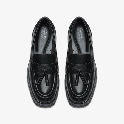 Women Lauryl Tassel Black Leather