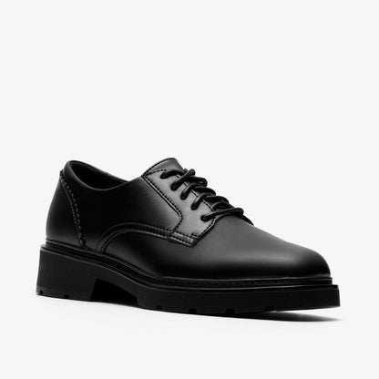 Women Lauryl Lace Black Leather