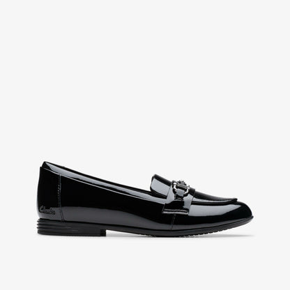 Kids Finja Loafer Older Black Patent