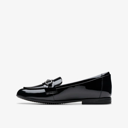 Kids Finja Loafer Older Black Patent