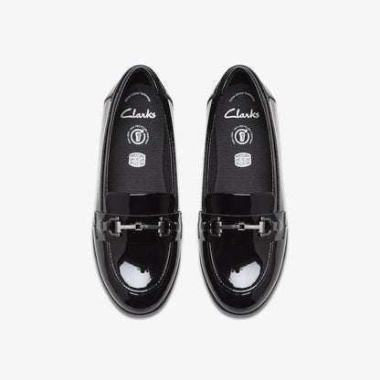 Kids Finja Loafer Older Black Patent