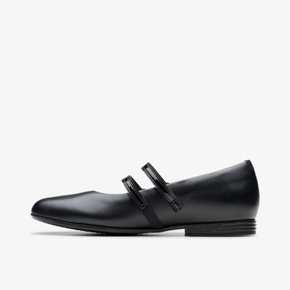 Kids Finja Bar Youth Black Leather