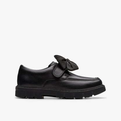 Kids Lorcam Bow Kid Black Leather