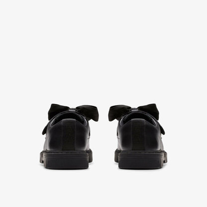 Kids Lorcam Bow Kid Black Leather
