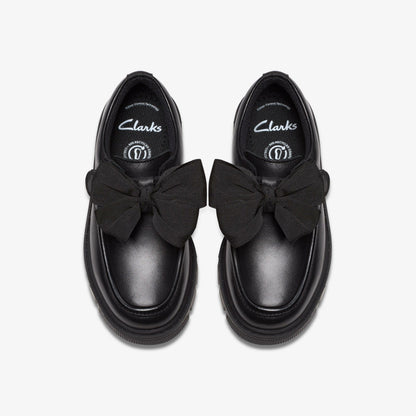 Kids Lorcam Bow Kid Black Leather