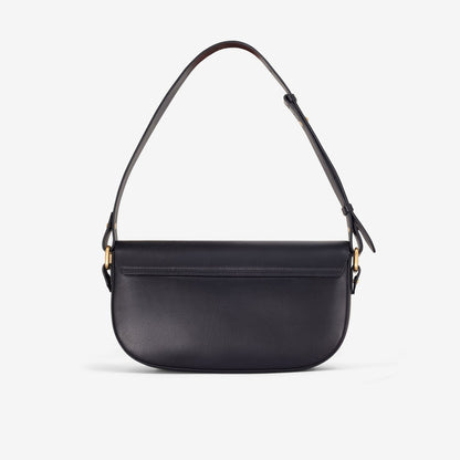 Women Baguette Dress Black Leather