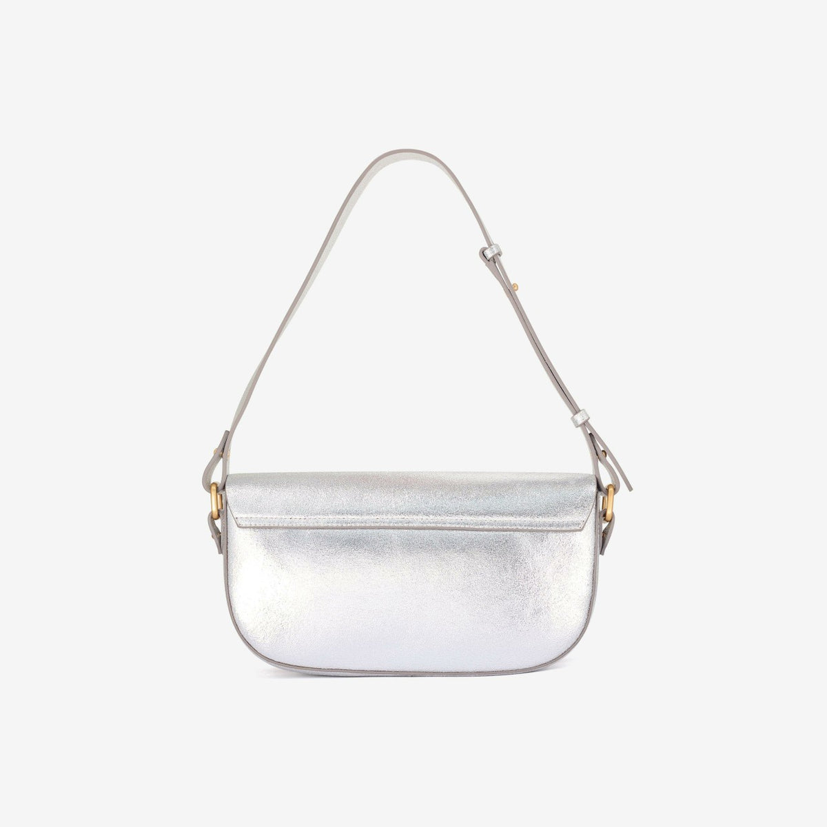 Women Baguette Dress Silver Leather
