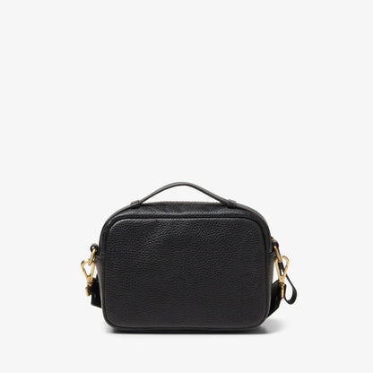 Women Camera Cross Black Leather