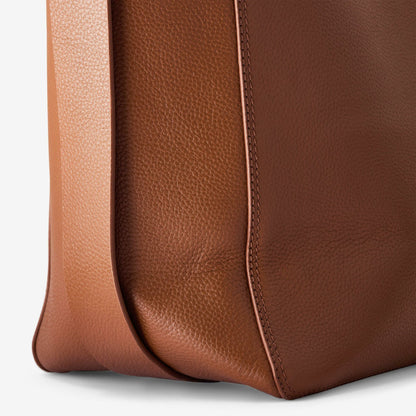 Women Bucket Tote Tan Leather