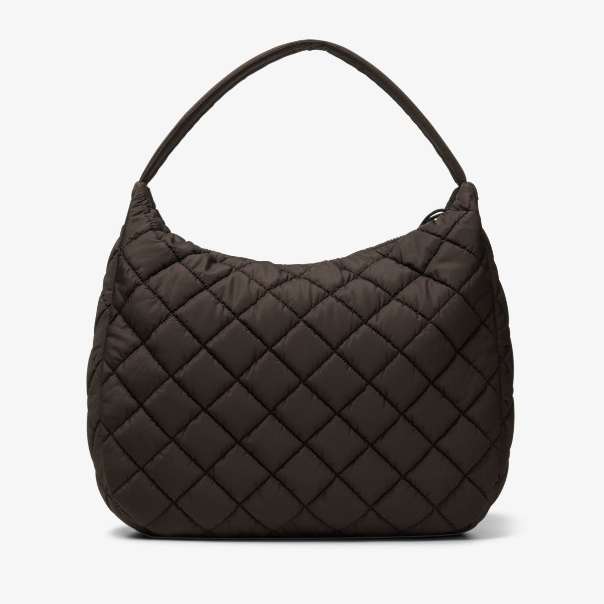 Women Quilted Tote Dark Brown