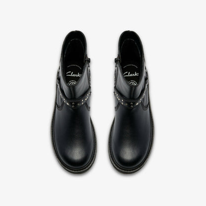 Kids Prague Shine Kid Black Leather