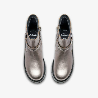 Kids Prague Shine Kid Pewter Metallic