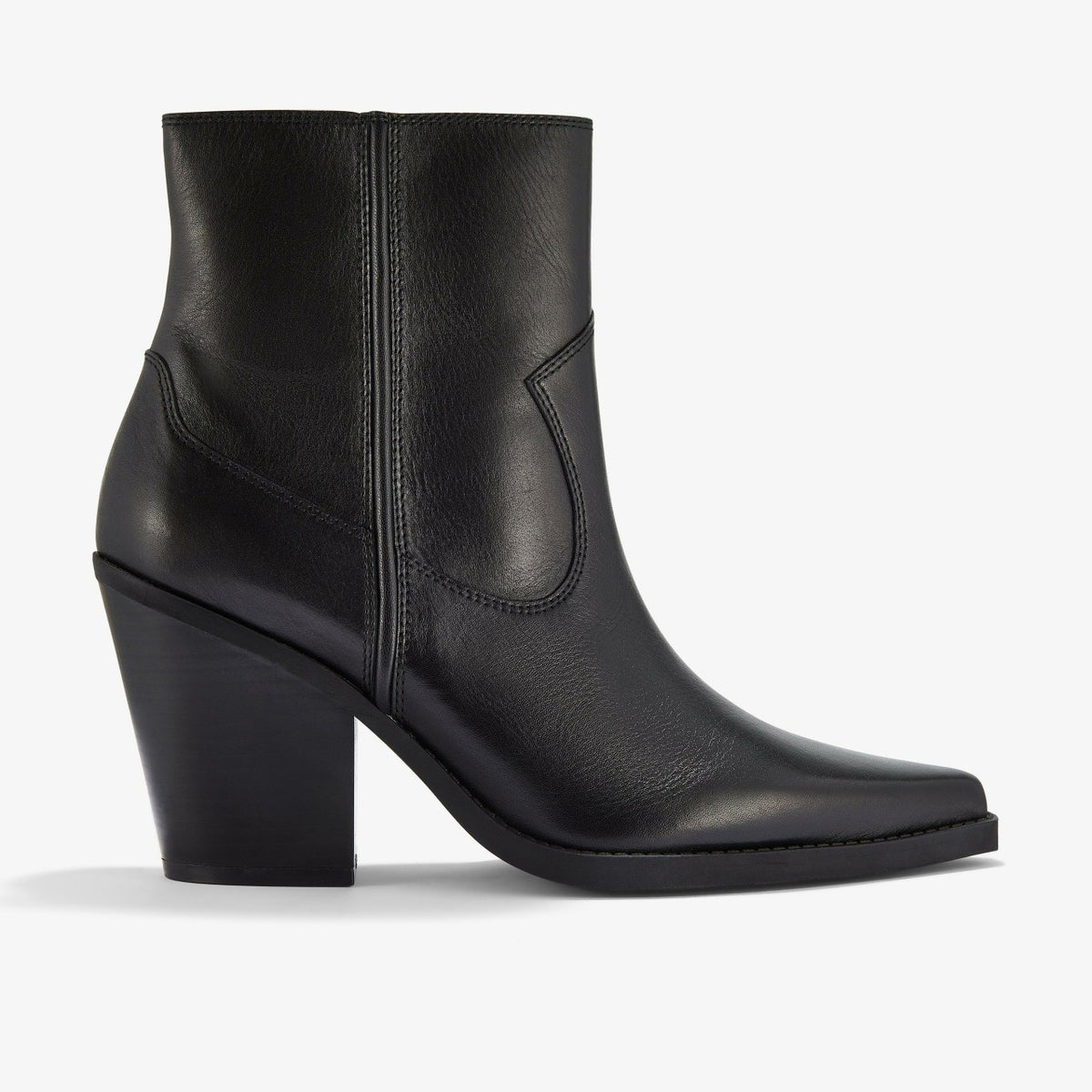 Women Kheda West Black Leather