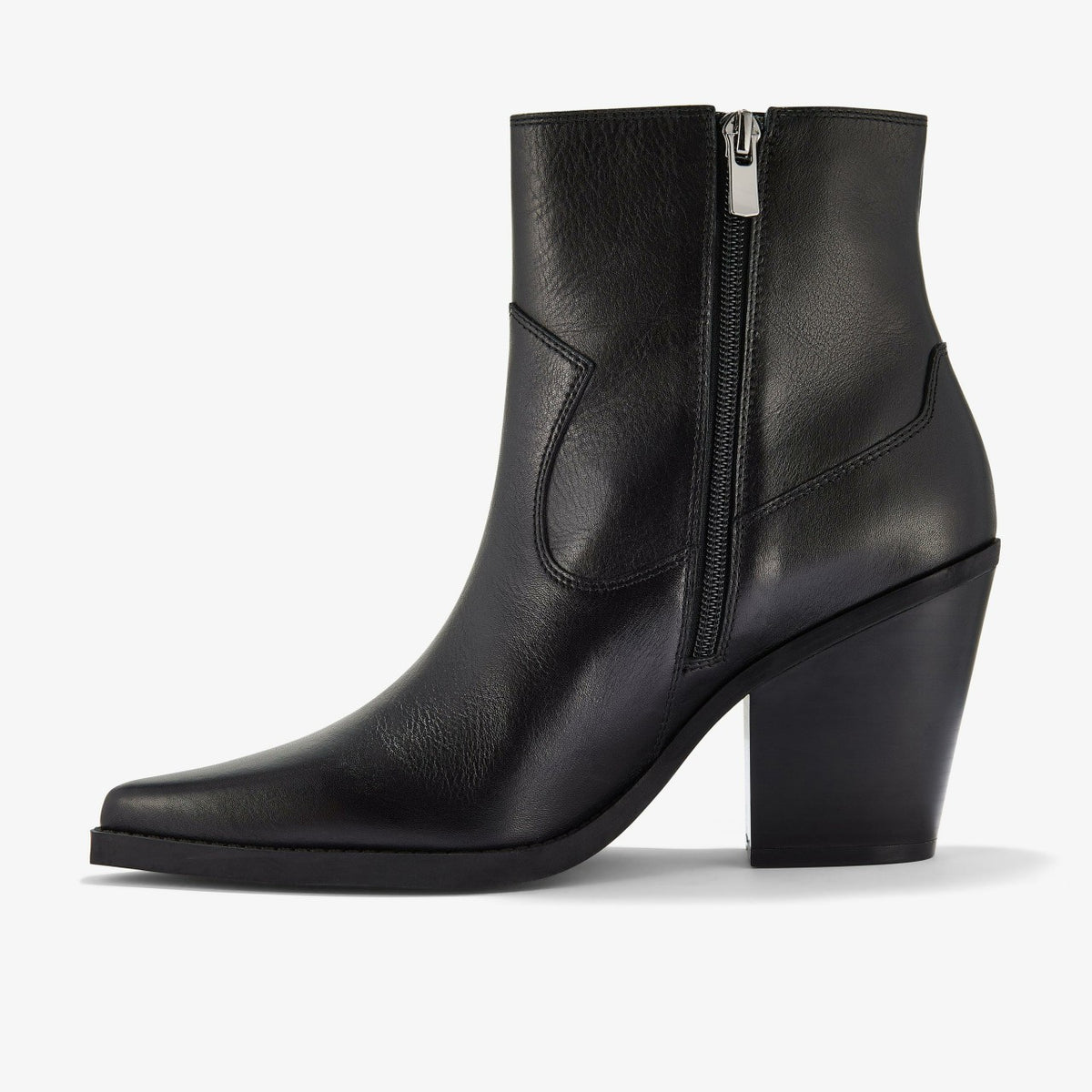 Women Kheda West Black Leather