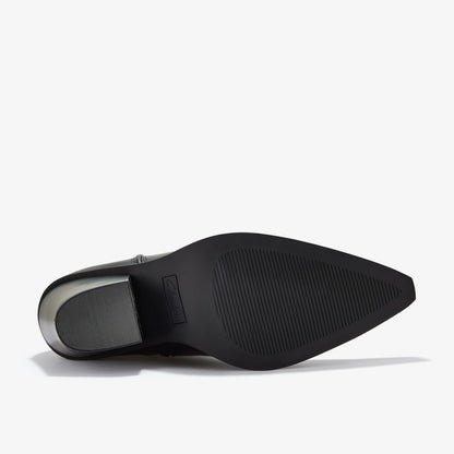 Women Kheda West Black Leather