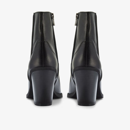 Women Kheda West Black Leather
