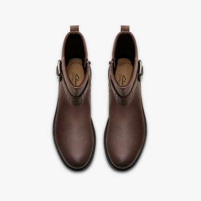 Women Hearth Buckle Dark Brown