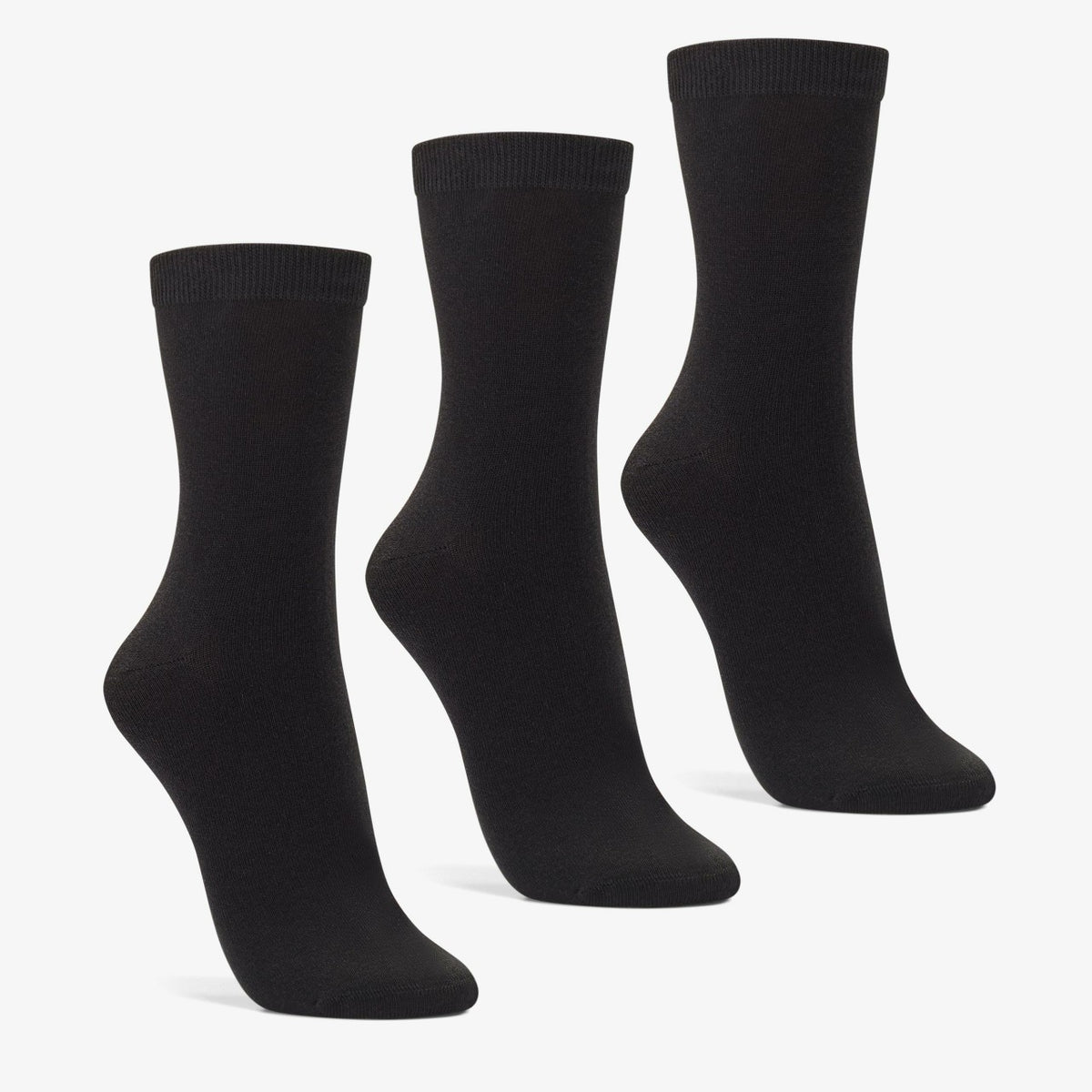 Women 3 Pack Socks Size 2-8 Black Black