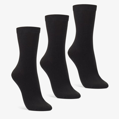 Women 3 Pack Socks Size 2-8 Black Black